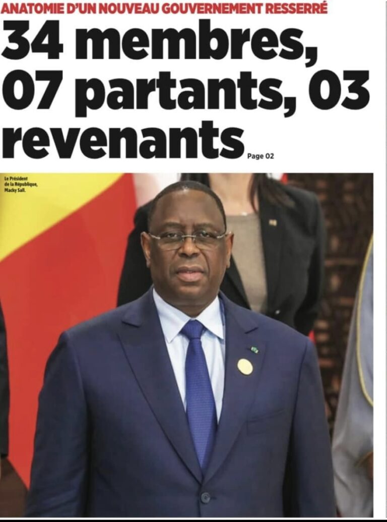 Lire la suite à propos de l’article SÉNÉGAL: Dernier remaniement de Macky SALL