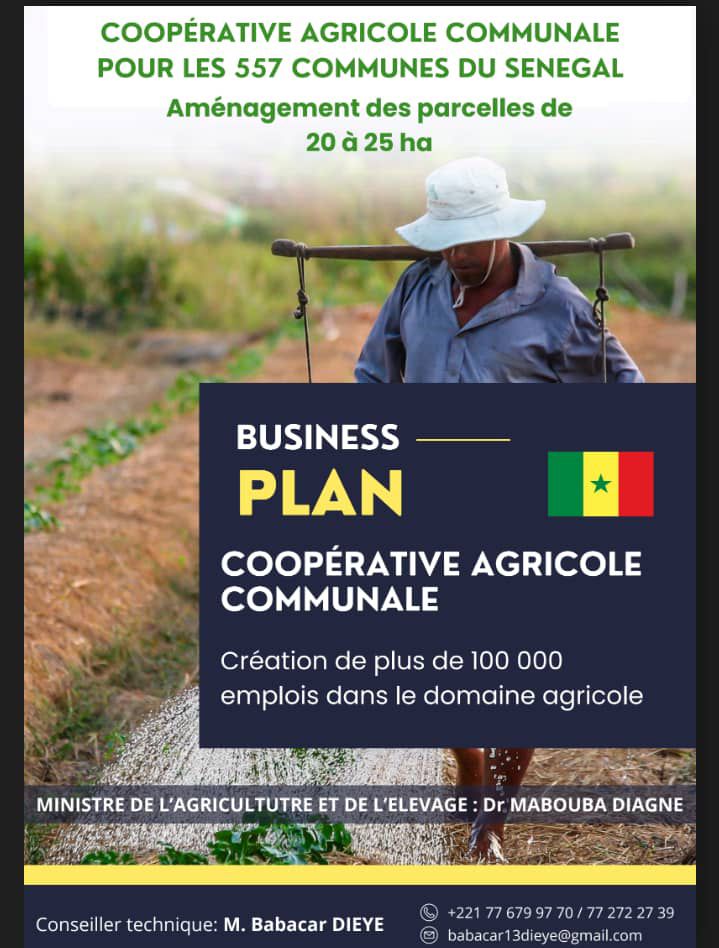 Lire la suite à propos de l’article Dr Mabouba Diagne lance le modèle de business plan des coopératives agricoles communales